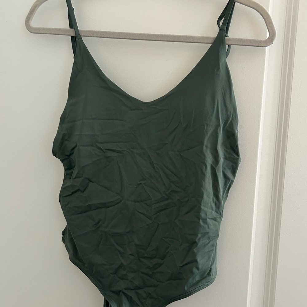 Women's Green V-Neck Top